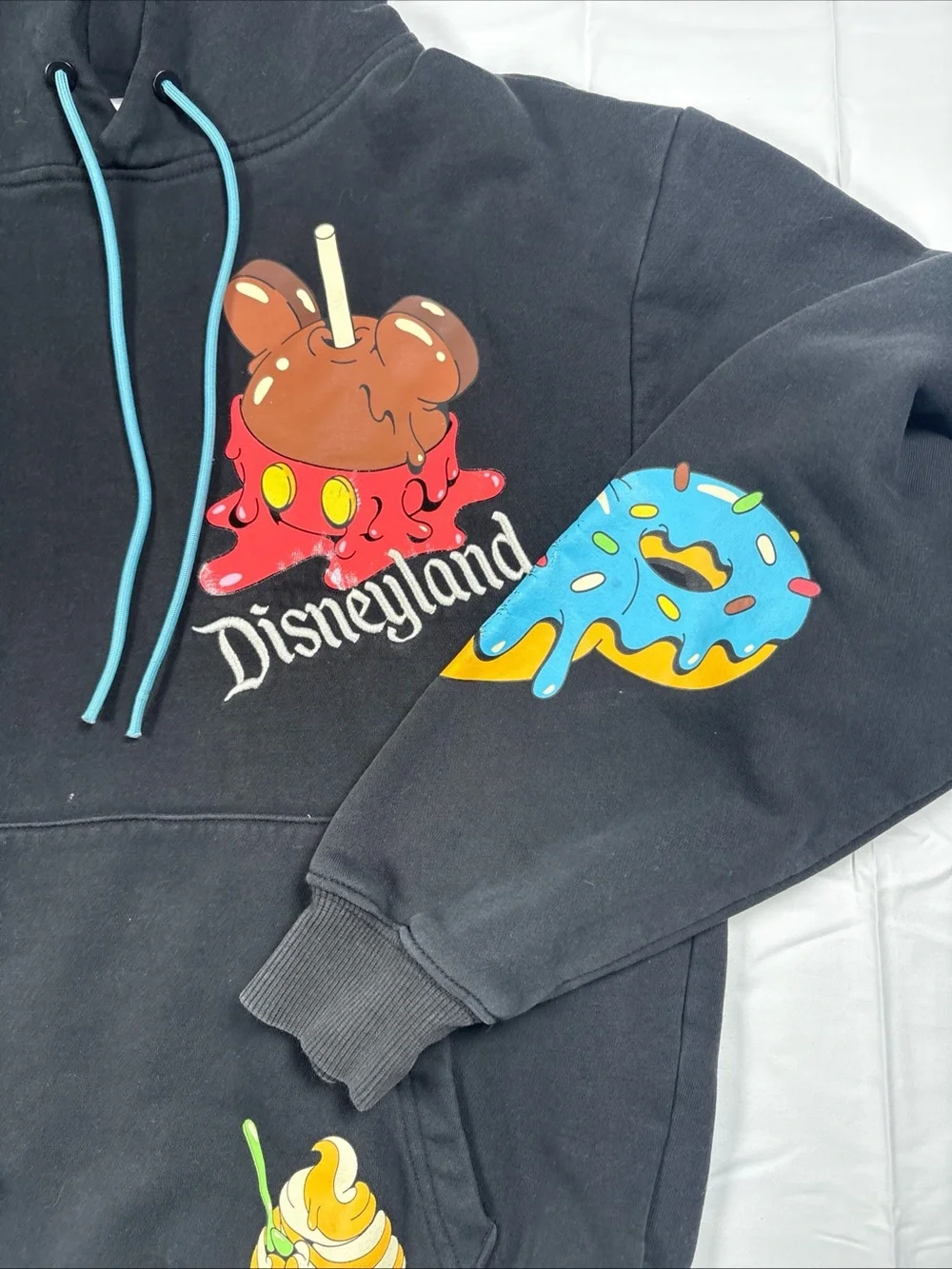 Disney Parks Disney Eats Black Crewneck Sweatshirt with Colorful Treat Graphics